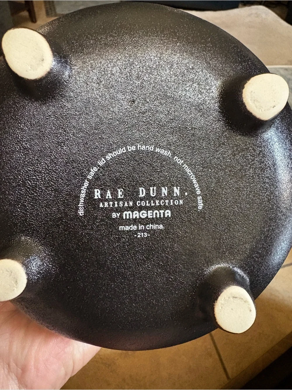 Rae Dunn Black 'Magic Potion' Ceramic Cauldron